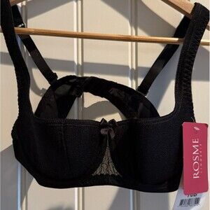 Rosme Riga Undwear Black Underwire Bra Size 32B